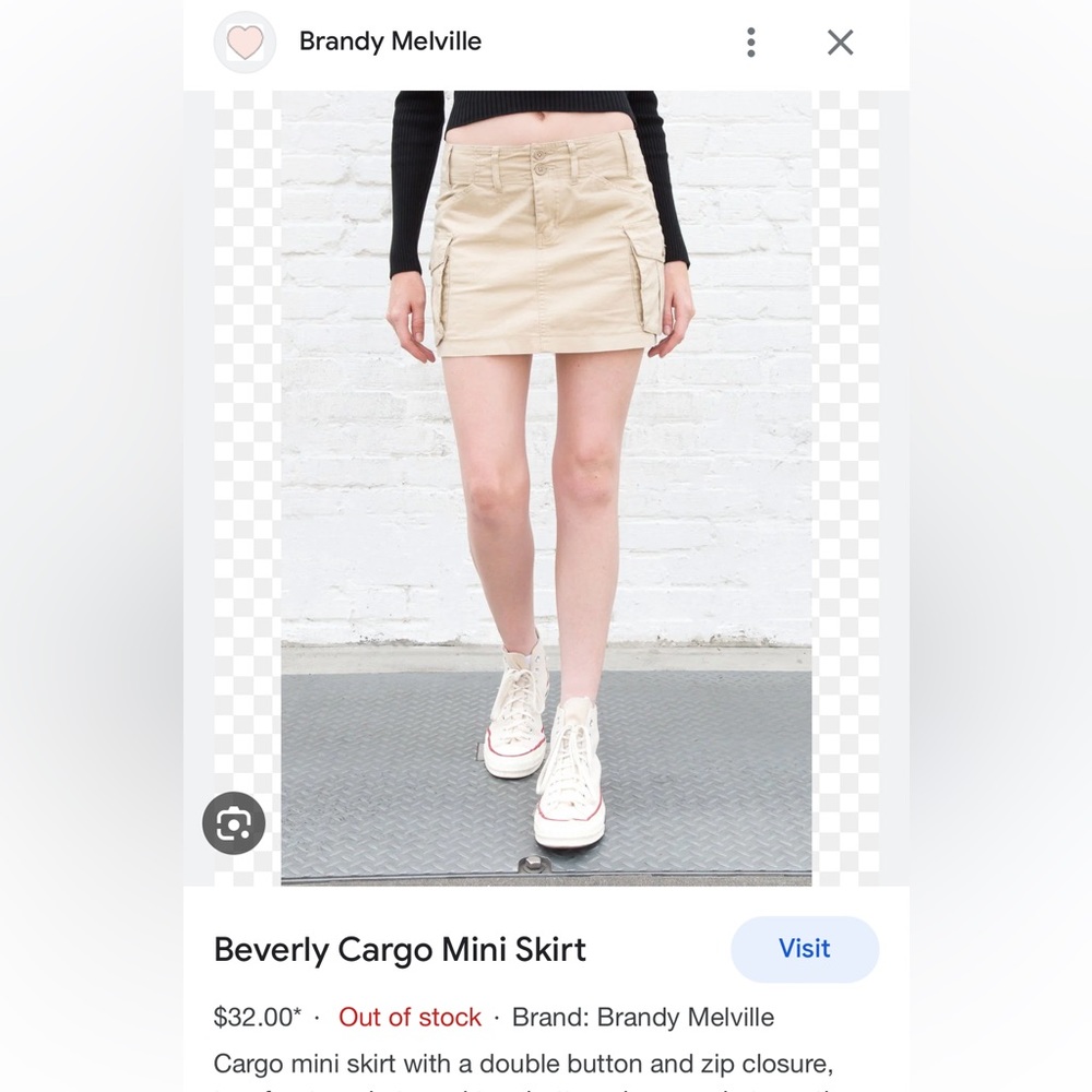 Brandy Melville BEVERLY CARGO MINI SKIRT